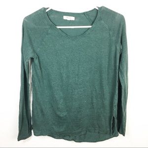Madewell Green Long Sleeve Top